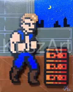 Double Dragon 8bit Game Art 8x10inch Jimmy Lee Technos - Picture 1 of 3