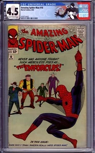 CGC AMAZING SPIDER-MAN # 10 VG+ 4.5 THE ENFORCERS 1964 STEVE DITKO - Picture 1 of 2