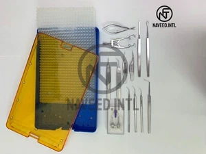 Kit Chirurgia Micro Inst Occhio Cataratta Oftalmico 12 Pezzi con Vassoio Autoclavabile - Foto 1 di 4