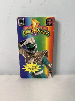 Vintage Mighty Morphin Power Rangers GREEN RANGER Mini Series VHS Video Tape - Image 1 of 4