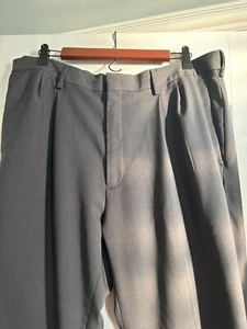 EUC dark gray cuffed classic fit dress pants by haggar/polyester/36x30 - Picture 1 of 6