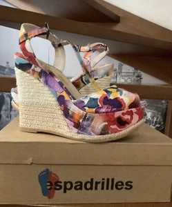 Espadrilles Clogs Woman Size 40 New Ind Only A Time - Picture 1 of 3