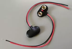 Effects Pedal Replacement 9 Volt Battery Clip, Twin Pack, New, Boss, Ibanez etc. - Picture 1 of 2