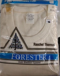 Thermo Winter Unterwäsche 4 XL 58/60 LS Top Forester Raschel USA Vintage NOS - Bild 1 von 4