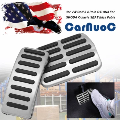 Car Automatic AT Brake Pedal Cover Pad For VW Bora Jetta Golf Mk4 Polo 1998-04  - Image 1 of 4