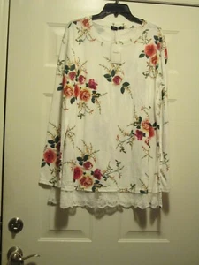 Sanifer Womens Tops Long Sleeve Tunics Round Neck Blouses Shirts for Legging NWT - Picture 1 of 3