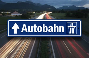 Autobahn Sign - German Highway Marker - Automobilia Garage Decor - European Art - Picture 1 of 3