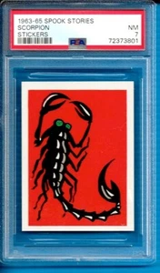 1963-65 Leaf Spook Stories Sticker Scorpion Psa 7 - Picture 1 of 2