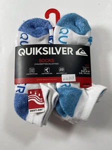NEW Unisex Quiksilver Socks Lot of 6 Shoe size 10.5-4 Sock size 6-8 (LL113) - Picture 1 of 1