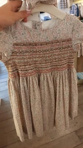 Bonpoint girls smocked print dress size 10 - Picture 1 of 2