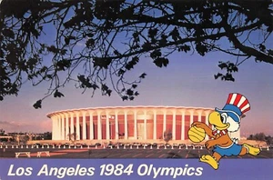 Sam the Olympic Eagle Basketball LA 1984 Olympics Los Angeles,CA Vtg Postcard - Picture 1 of 2