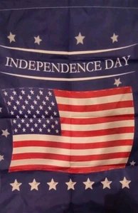 Yard Flag Independence Day 28x40 American Flag Fade Resistant Double Sided - Picture 1 of 6