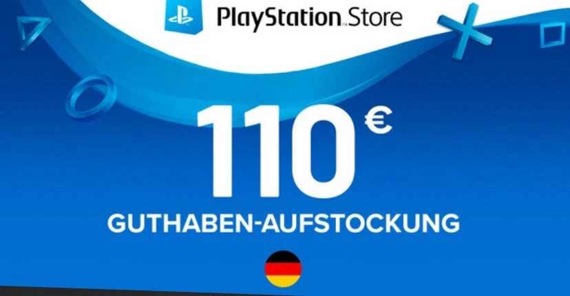 PlayStation Network Card PSN 110 Euro Guthaben Code Deutschland Chatnachricht - Bild 1 von 1