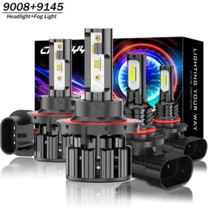 4x H13 9145 LED Bulbs for 2007-2012 Dodge Caliber Headlight Hi/Lo Beam Fog Light - Picture 1 of 20