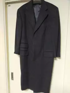 ISAIA 100% Kaschmir Herren Chesterfield Mantel Dark Navy Made in Italy Gr. IT44 - Bild 1 von 24