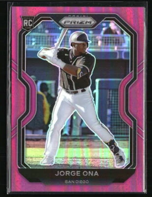 Jorge Ona 2021 Panini Prizm Pink #209 RC Baseball Card - Image 1 of 2