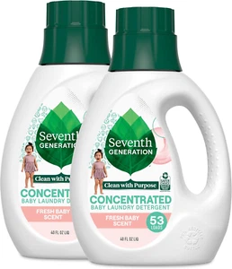 Concentrated Baby Laundry Detergent, Fresh Scent, 40 Fl Oz, Pack of 2 - Picture 1 of 6
