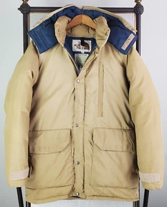 VTG 1980s THE NORTH FACE Mens Size Medium Goose Down Sierra Jacket Coat Khaki - Picture 1 of 16