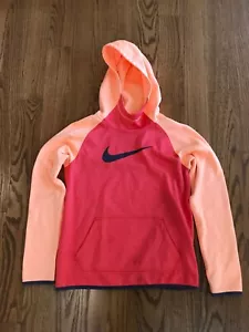 Felpa con cappuccio NIKE ragazza arancione rossa vestibilità asciutta taglia L ottime condizioni - Foto 1 di 7
