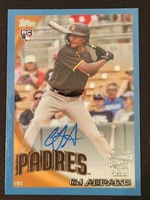 2022 TOPPS ARCHIVES CJ ABRAMS #10FF-CA FAN FAVORITES BLUE AUTO AUTOGRAPH /25 RC