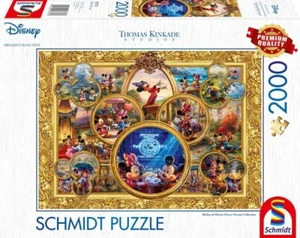 NEW Schmidt Jigsaw Puzzle 2000 Pieces 57371 Mickey & Minnie Dream Collage II - Imagen 1 de 2