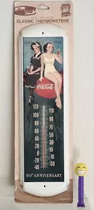 Termómetro Coca-Cola 50 Aniversario Repro De Colección Reproducción Nuevo 2003 Empresas Desesperadas - Imagen 1 de 13