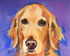 Golden Retriever Art Print from Painting | Gifts, Poster, Picture 8x10