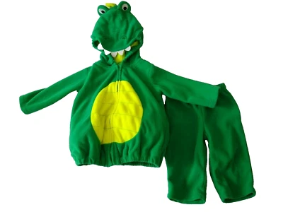 Carter's Dinosaur Dino Costume 3-6 months Green Halloween Plush Set Dragon 2 Pc - Image 1 of 4