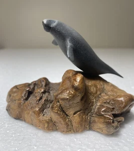 Ceramic Manatee on Driftwood. - Picture 1 of 17