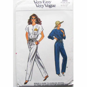 Vintage Vogue 9950 Größe 8-10-12 sehr einfach zu nähen Muster 2 Stile Overall ungeschnitten - Bild 1 von 5