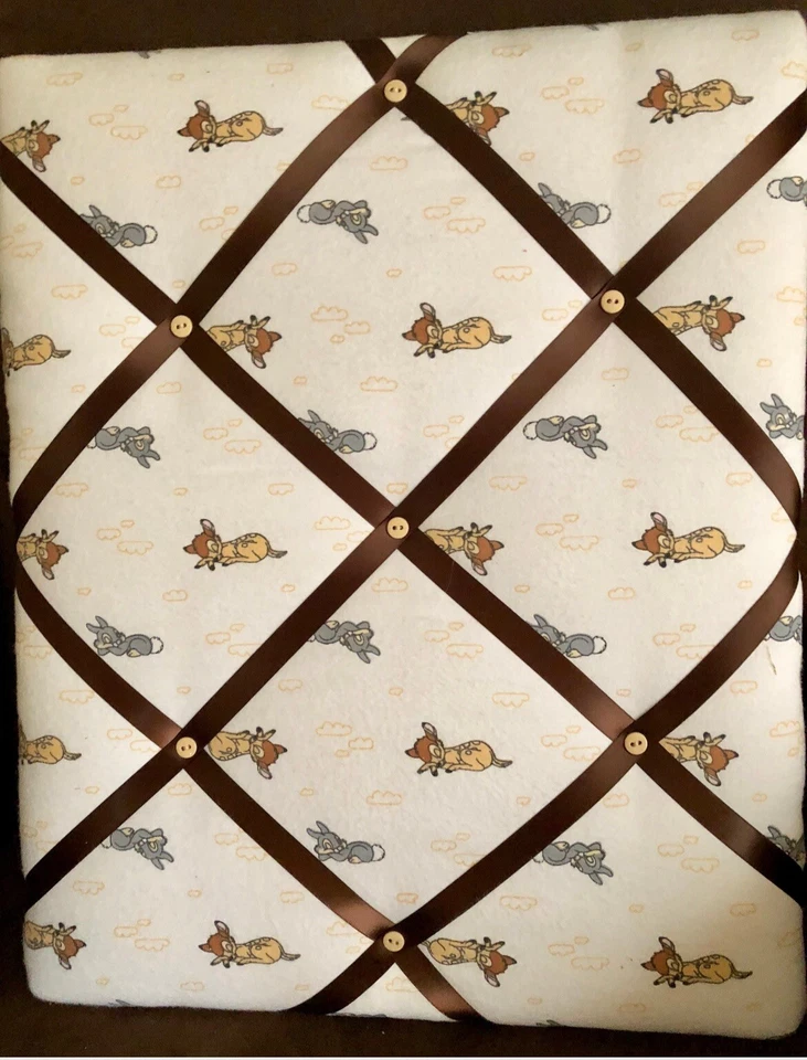 Baby Animal Themed Memo Board - Deer & Rabbit, 16x20, Holds Notes & Photos - Image 1 of 4