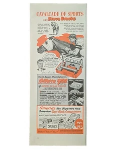 1951 Gillette print ad. Steve Brooks Horse Jockey, Horse Racing Sports Star - Picture 1 of 1