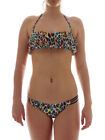 O'Neill Bikini Swimwear Beige Pattern Bandeau Ruffle Hyperdry