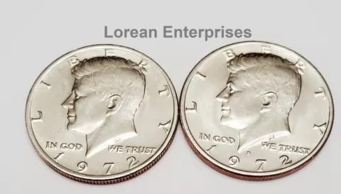 1972 P & D Kennedy Half Dollar Set ✼XF to AU✼ Cover