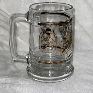 Vintage Lowenbrau Schlitz Ballantine Beer Gold Mug Glass Stein - Picture 1 of 12