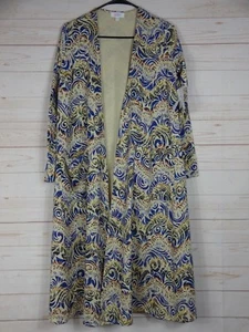 Lularoe Women's Sarah Cream & Blue Cardigan Size Small NWT - Picture 1 of 3