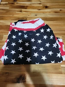 American Flag Stars Stripes Patriotic Victory Lounge Pants Size XL - Picture 1 of 6