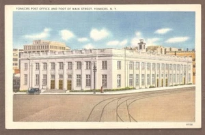 VINTAGE POSTCARD UNUSED YONKERS POST OFFICE, YONKERS NEW YORK - Picture 1 of 1