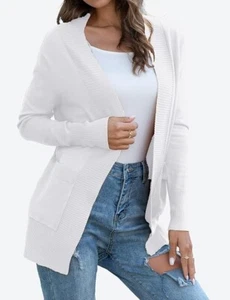 Women's Cardigans with Pockets Casual Lightweight Open Front Cardigan Sweaters - Picture 1 of 4