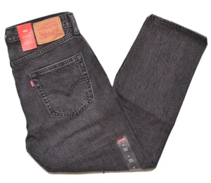 Levis Jeans Altered Drop Crop Pieced Button Fly Black Mens 31 New $69.50 - Picture 1 of 11