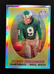 2001 Topps Archives Reserve #90 SONNY JURGENSEN '58 RP REFRACTOR Eagles HOF MINT - Picture 1 of 10