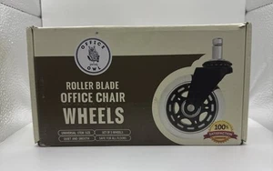 NUEVO Juego de 5 ruedas de silla de oficina con cuchilla enrollable de búho de oficina de alta resistencia - Imagen 1 de 12