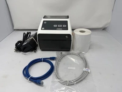 Zebra ZD420D Direct Thermal Printer /Bluetooth/WiFi/USB REFURBISHED WHITE - Image 1 of 4
