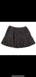 Bonpoint Girls Age 12 Skirt Navy Mustard Hearts Printed - Picture 1 of 8