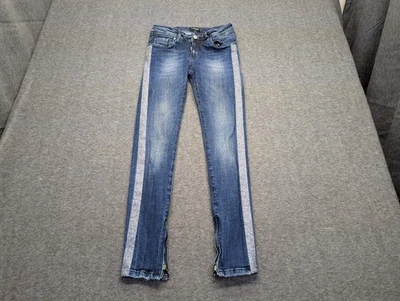 DSquared2 Jeans Womens 26 Blue Skinny Bling Zipper Glitter - Image 1 of 4