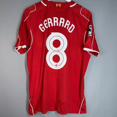 ФУТБОЛКА ЛИВЕРПУЛЯ 2014 2015 ДОМАШНИЙ ФУТБОЛ NO8 ГЕРРАРД ВОИН РАЗМЕР L - Изображение 1 из 4