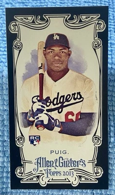 2013 Allen Ginter BLACK MINI Yasiel Puig RC ROOKIE #44 Dodgers  EX-NM+ RARE! ⚾️ - Image 1 of 3