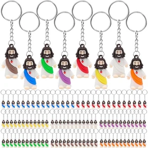 100 Pcs Tiny Jesus Figures Christian Keychain Bulk Pocket Jesus Figurine Mini... - Picture 1 of 7