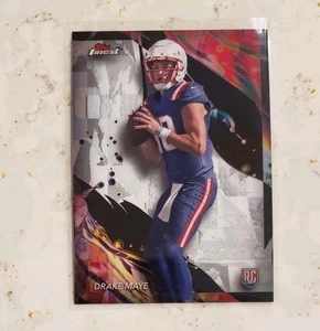 2024 Topps Finest Drake Maye Non Comune #162 Rookie RC New England Patriots - Foto 1 di 2