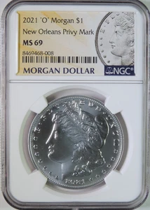 2021 "O" Morgan Silver Dollar $1 Coin New Orleans Privy Mark NGC MS69 - Picture 1 of 4